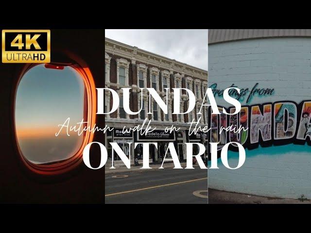 Dundas, Ontario - Autumn walk on the rain 4K UHD