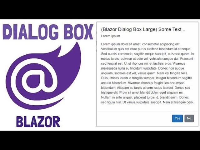 Blazor : Dialog Box popup [Example]