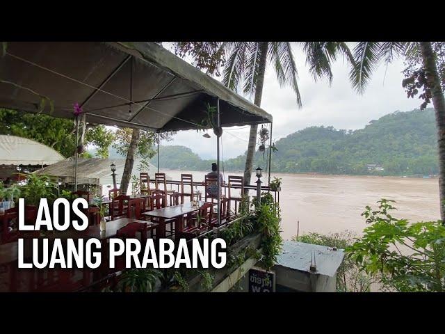 Laos Luang Prabang Walking Tour - Alley Walk on a Rainy Day