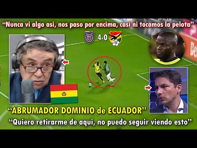 HUMILLADOS! PERIODISTAS BOLIVIANOS LLORAN LA GOLEADA de ECUADOR VS BOLIVIA 4-0 HOY