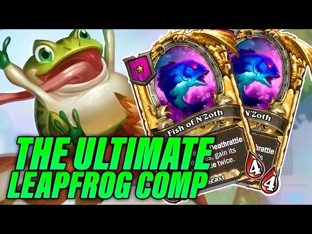 The Ultimate Leapfrogger Comp Ft. 2 Golden Fish | Dogdog Hearthstone Battlegrounds