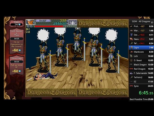 Dungeons & Dragons 2 (Shadow over Mystara) Thief All Dragons Speedrun in 22:08