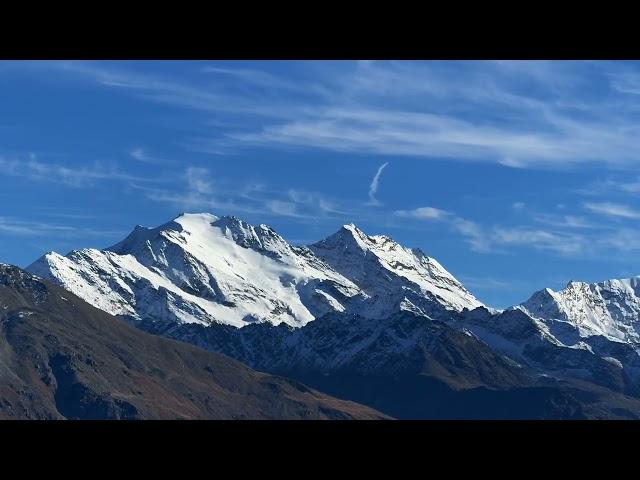 Bergpanoramen Walliser Alpen in Zeitraffer (Kurzvideo)