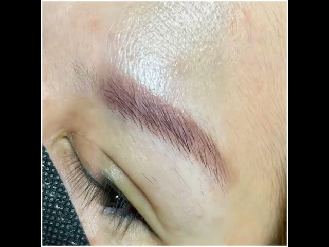 Eyebrow laser removal for Red Base Colour #browmicroblading #laserremoval