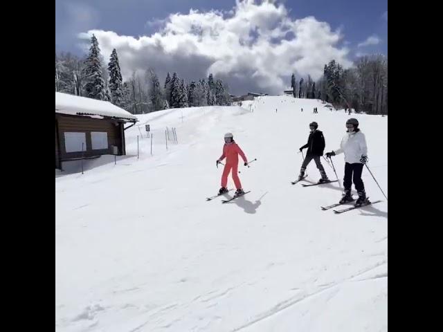 Skiing in the mountains of Krasnaya Polyana in Sochi.  #krasnayapolana