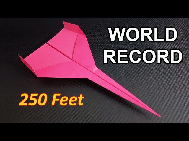 How To Make The WORLD RECORD PAPER AIRPLANE