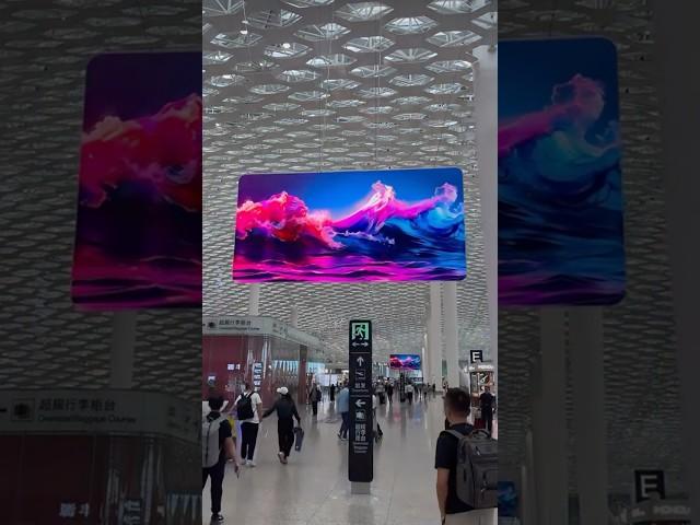 Super lightweight indoor LED display -️ Airport #leddisplay #ledscreen #indoorledscreen #airport