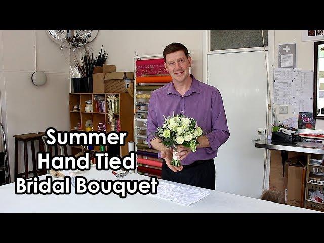 Early Summer Hand Tied Bridal Bouquet - Roses, Peonies, Parrot Tulips -