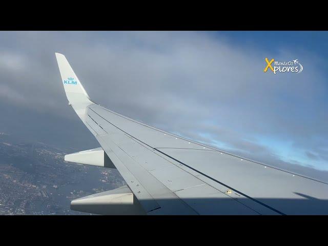 KLM Royal Dutch Airlines Boeing 737-800 Scenic Takeoff From Amsterdam to Helsinki