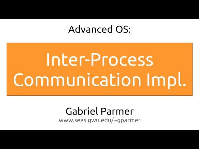 GW AdvOS: Microkernel IPC Design and Optimization