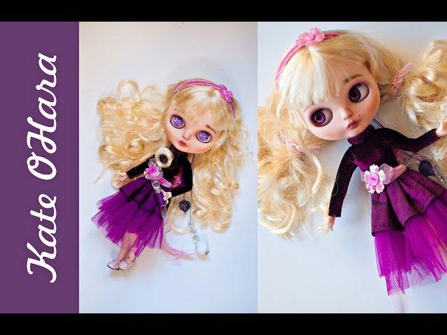 Custom Blythe doll. How to assemble the head and eye mechanism. How to sew a dress for Blythe.