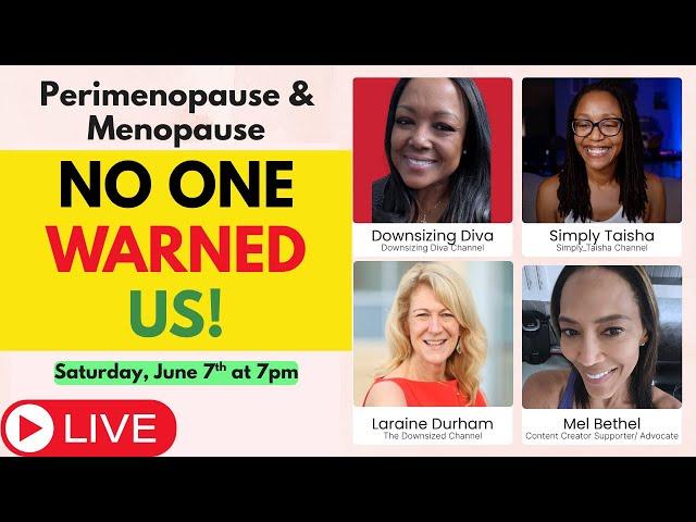 Perimenopause & Menopause LIVE: What They Never Told Us!