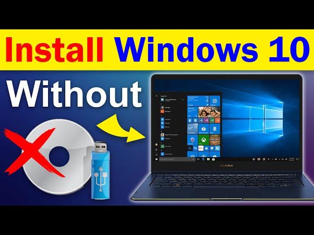 How to install windows 10 without cd or usb flash | Install Windows 10 without USB Pendrive or DVD