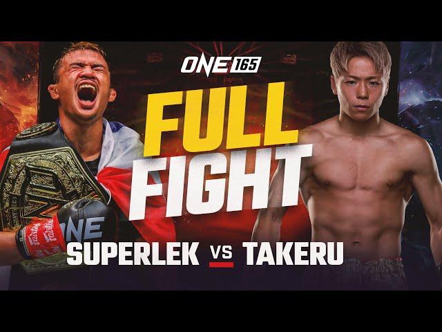 Superlek vs. Takeru | ONE Flyweight Kickboxing World Title | ONE 165 Full Fight