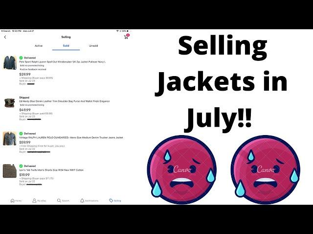 Selling Jackets in July!  What sold on eBay July 2000