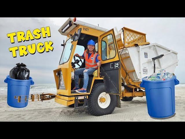 Trash Truck for Kids | Amazing Beach Garbage Truck