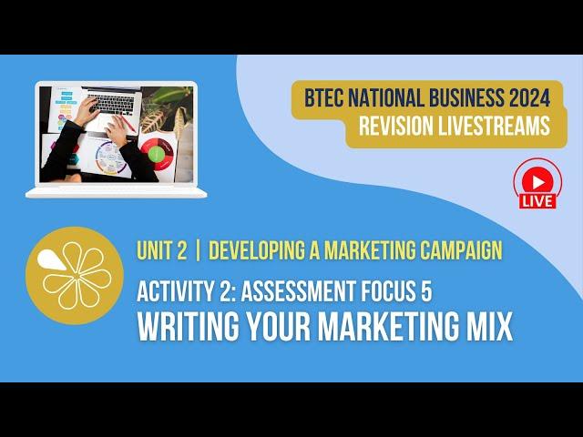 Writing Your Marketing Mix (AF5) for BTEC National Business Unit 2