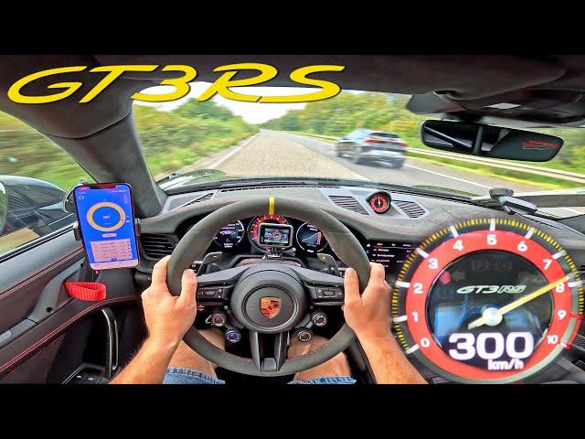 Porsche 992 GT3 RS - HOWLING 9000RPM TOP SPEED Run on Autobahn