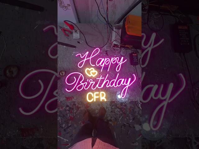 Happy birthday Neon sign #happpybirthday #neon #neonvibes #celebration #viral #ytshorts #shorts