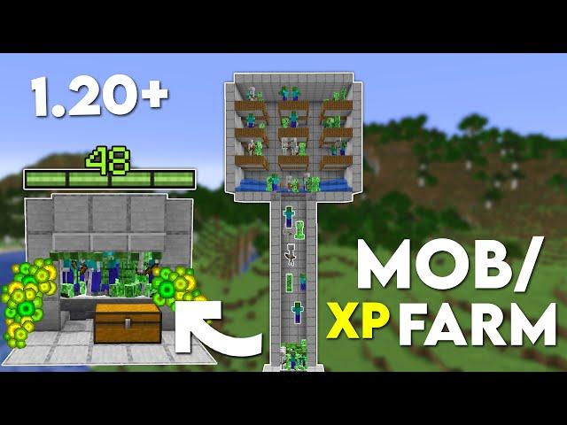 Minecraft: EASY MOB XP FARM TUTORIAL! 1.20+ (Without Mob Spawner)