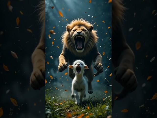 An emotional story of a Grandmother who saved a Baby Goat from a Lion #ai #grandmother #goat #lion