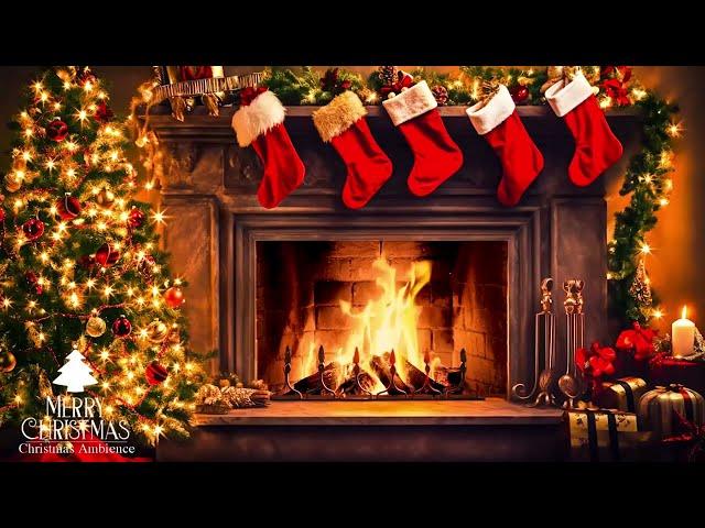 The Best Old Christmas Songs with Fireplace  2 Hours Best Classic Christmas Hits, Original