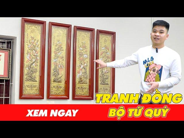 BÁO GIÁ Bộ tranh tứ quý bằng đồng