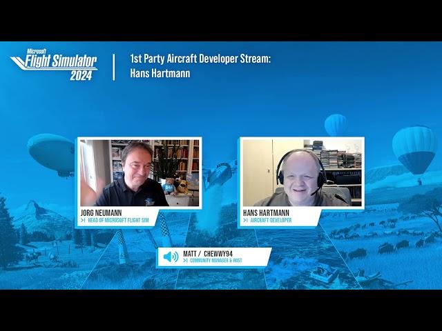 1st Party Aircraft Developer Stream - Hans Hartmann