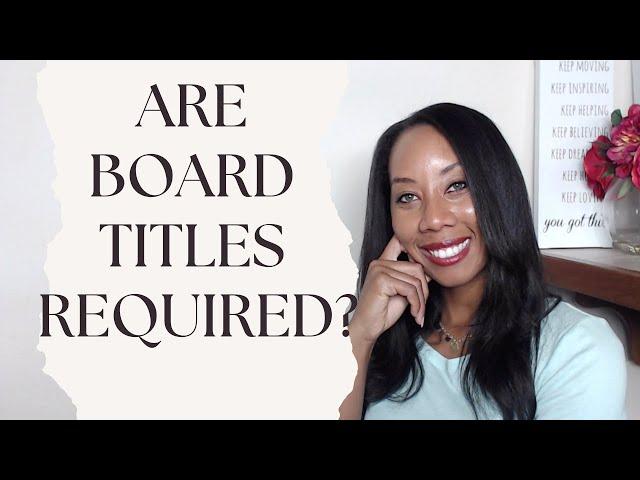 Starting a Nonprofit: Required Board of Directors Titles