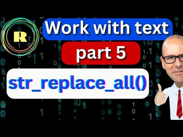 str_replace_all() Function in R  |  Text Replacement with stringr Package