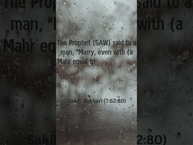 Marry even with an iron ring as Mahr #deen #hadith #islam #faith #sahihbukhari #sunnah #muslim