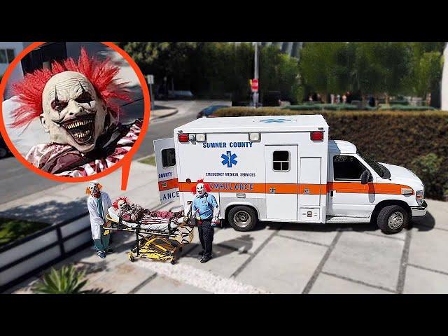 when you see clown paramedics with an Ambulance helping this injured Clown RUN! (Clown Hospital?)