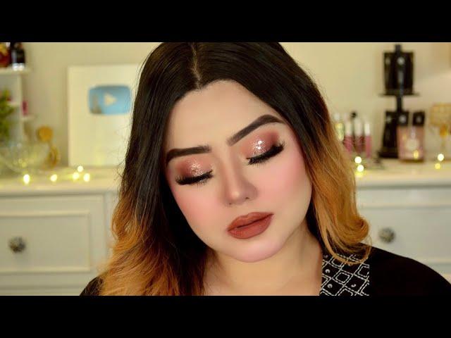 Quick Easy and Simple Self Makeup | Party Makeup Tutorial | Brown Makeup Look