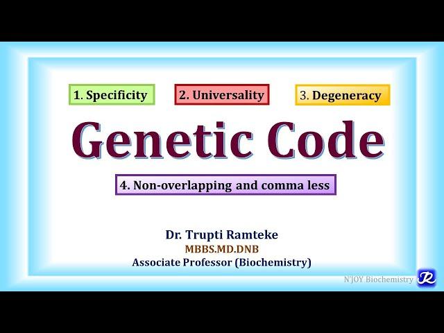 11: Genetic Code: Characteristics & Wobble hypothesis | Molecular Biology |Biochemistry