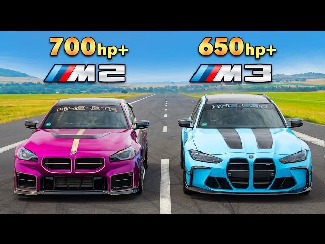 715hp BMW M2 v Manhart M3 Touring: DRAG RACE