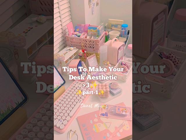 Make Your Desk Aesthetic #viral #trend #beauty #tips #shorts #viralshorts #kpop #study #desk #cute!