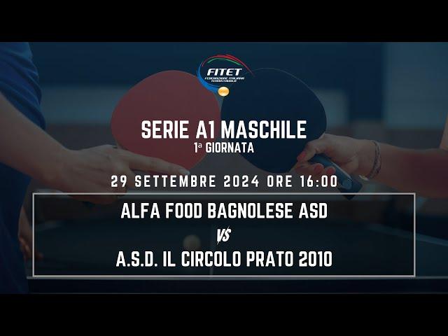 SERIE A1 M | ALFA FOOD BAGNOLESE ASD vs A.S.D. IL CIRCOLO PRATO 2010