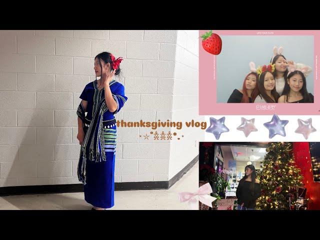 thanksgiving vlog : w/ the girls, korean photbooth, eating hotpot, karaoke, traveling to NC