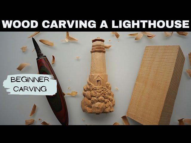 Easy Lighthouse Whittle-Simple Wood Carving