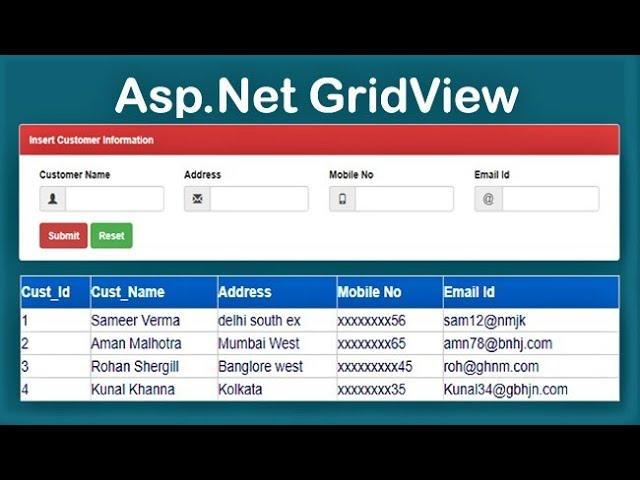 Insert data in Gridview | Asp.Net C#