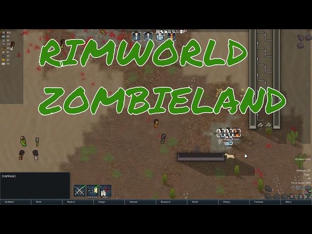Rimworld Zombieland mod -  Zombie invasion -  Rimworld zombieland mod review