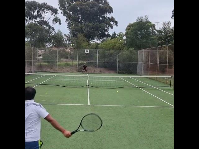 Misses easy forehand shot #tennisfun #tennis #tennisshorts