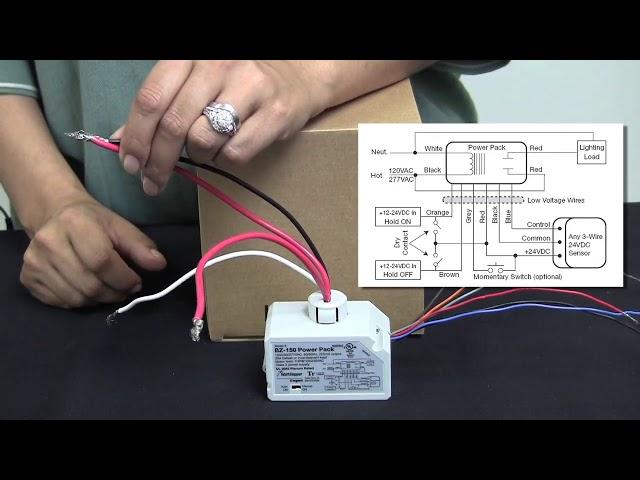 WattStopper- How to wire a BZ-150 Universal Voltage Power Pack