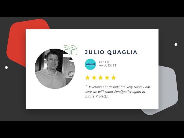 Client Video Testimonial | AwsQuality Review by Julio Quaglia, CEO at Valuenet