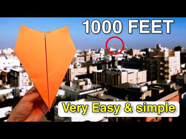 How to fold the best paper Airplane that flies Far || Paper plane easy