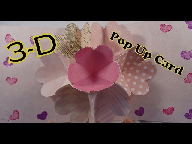 Pop Up Flower Card Craft - with yoyomax12