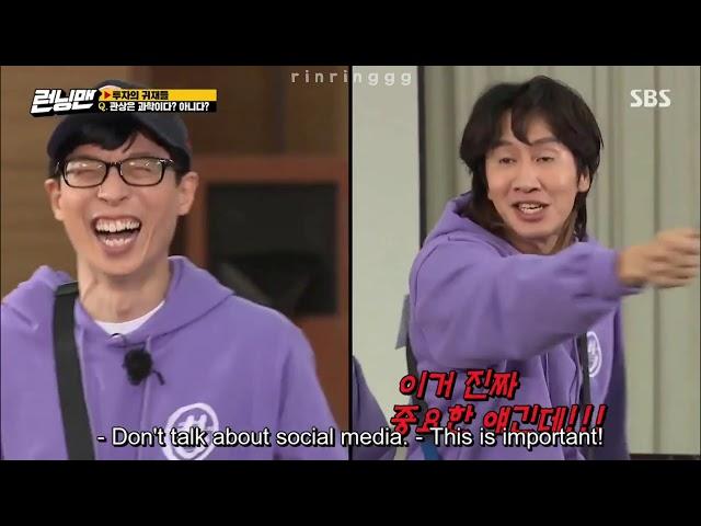 yoo jaesuk (유재석) teasing/cutting off lee kwangsoo (이광수) pt. 2