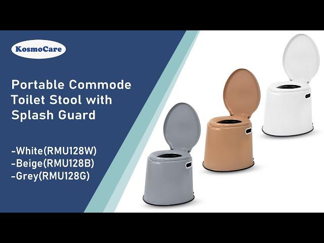 KosmoCare Portable Commode Stool - Features (RMU128W/RMU128B/RMU128G)