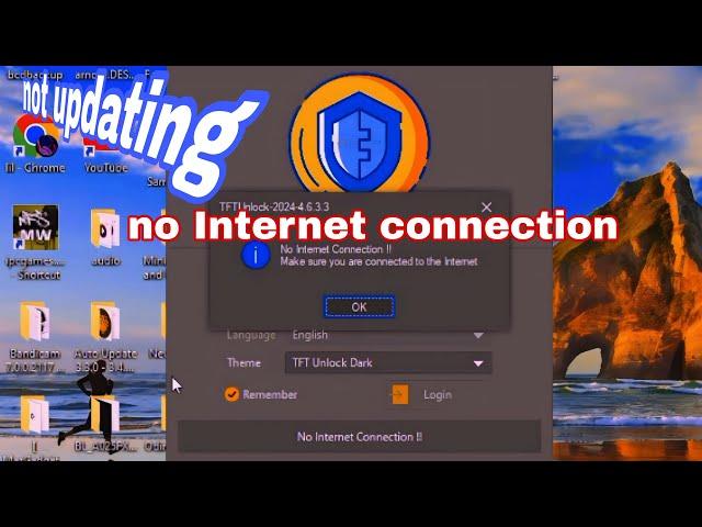 how to fix tft unlock tool no Internet connection