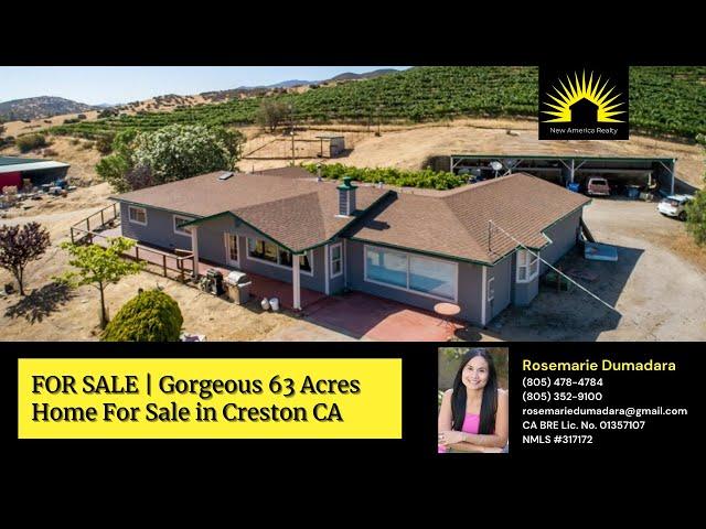 FOR SALE | Gorgeous 63 Acres Home For Sale in Creston CA